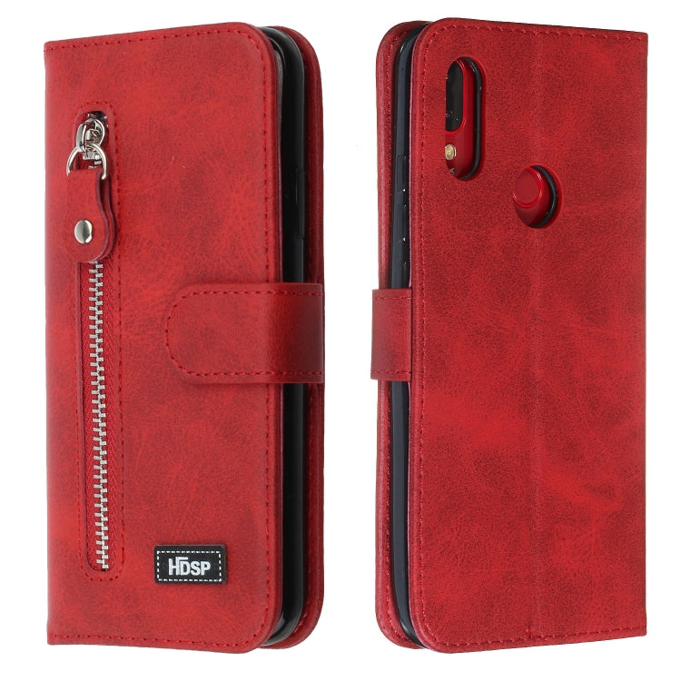 For Xiaomi Redmi 7 / Y3 Zipper Horizontal Flip Leather Case with Wallet & Holder & Card Slots