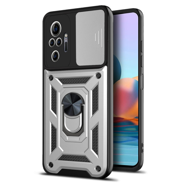 For Xiaomi Redmi Note 10 Pro Sliding Camera Cover Design TPU+PC Protective Case