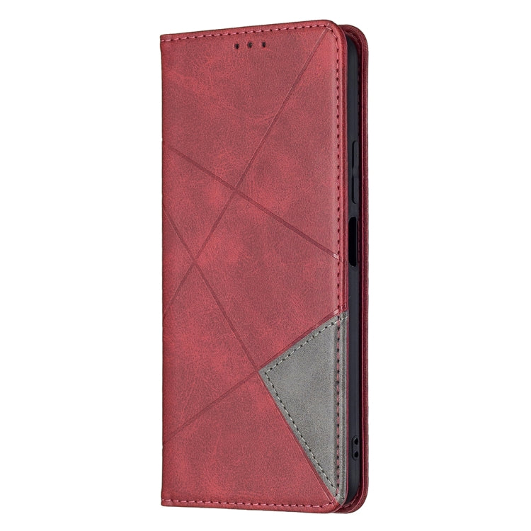 For Xiaomi Mi 11 Lite Rhombus Texture Horizontal Flip Magnetic Leather Case with Holder & Card Slots