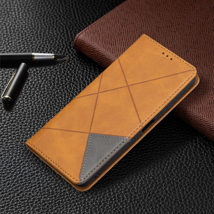 For Xiaomi Mi 11 Lite Rhombus Texture Horizontal Flip Magnetic Leather Case with Holder & Card Slots