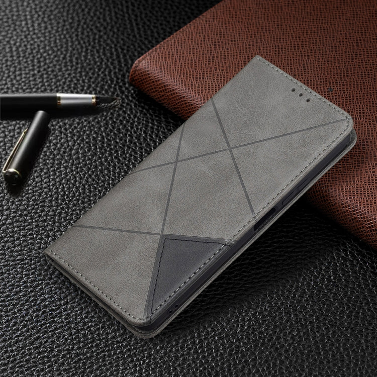 For Xiaomi Mi 11 Lite Rhombus Texture Horizontal Flip Magnetic Leather Case with Holder & Card Slots