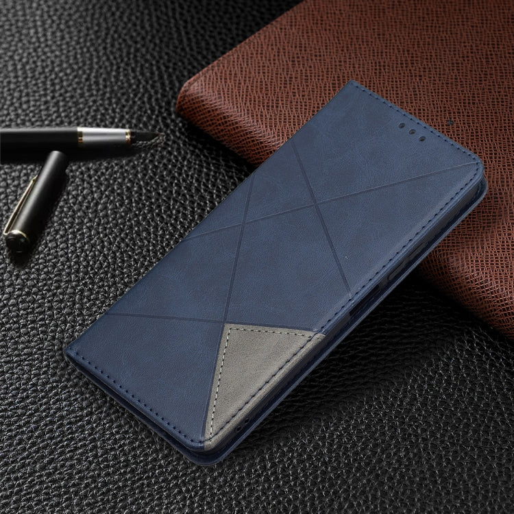 For Xiaomi Mi 11 Lite Rhombus Texture Horizontal Flip Magnetic Leather Case with Holder & Card Slots