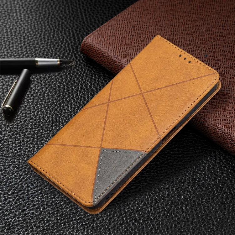 For Xiaomi Poco M3 Pro / Redmi Note 10 5G Rhombus Texture Horizontal Flip Magnetic Leather Case with Holder & Card Slots