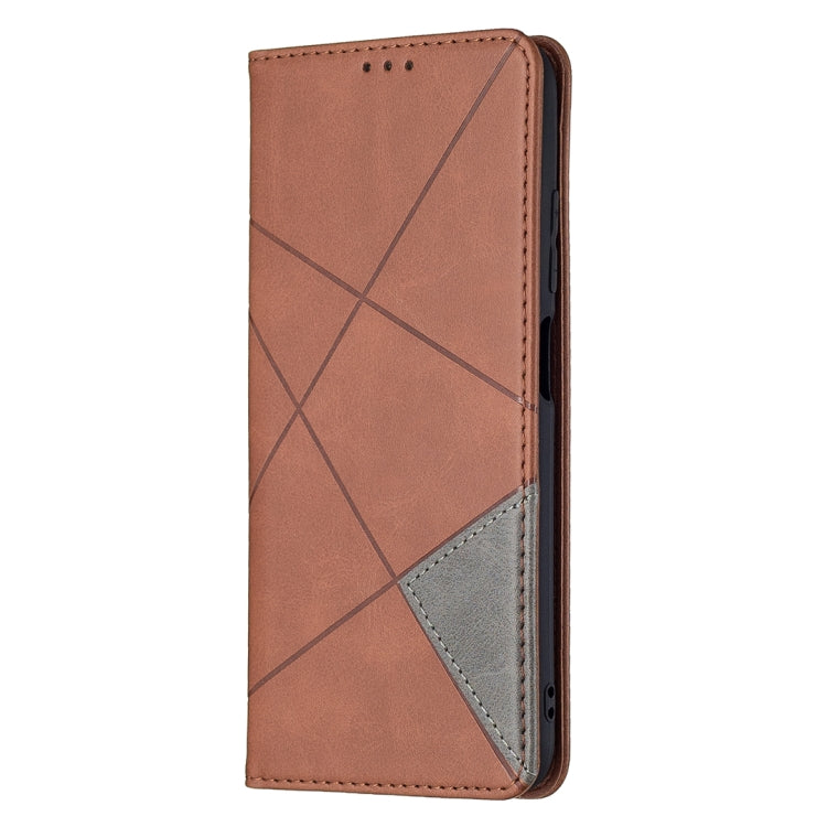 For Xiaomi Poco M3 Pro / Redmi Note 10 5G Rhombus Texture Horizontal Flip Magnetic Leather Case with Holder & Card Slots
