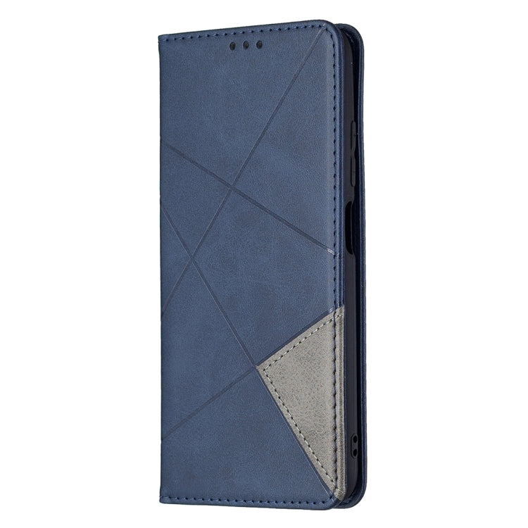 For Xiaomi Poco M3 Pro / Redmi Note 10 5G Rhombus Texture Horizontal Flip Magnetic Leather Case with Holder & Card Slots