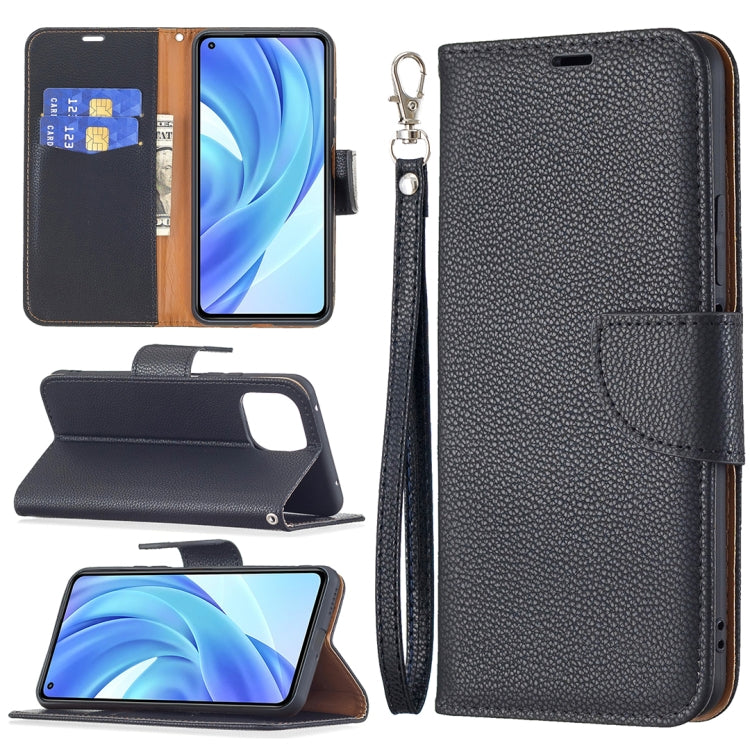 For Xiaomi Mi 11 Lite Litchi Texture Pure Color Horizontal Flip Leather Case with Holder & Card Slots & Wallet & Lanyard