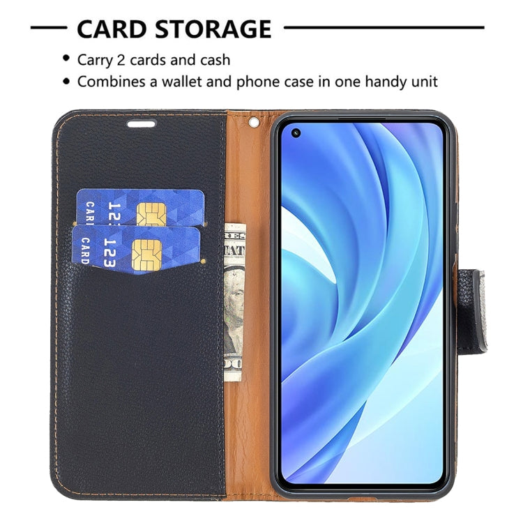 For Xiaomi Mi 11 Lite Litchi Texture Pure Color Horizontal Flip Leather Case with Holder & Card Slots & Wallet & Lanyard