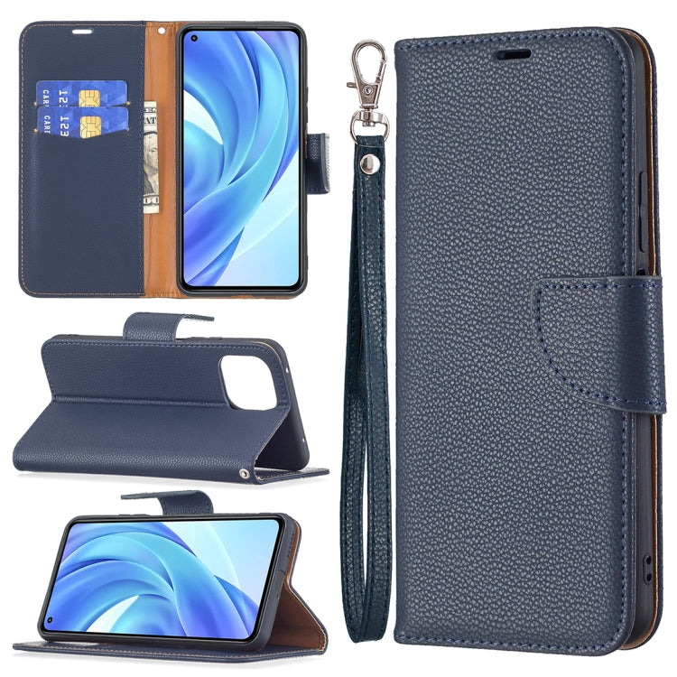 For Xiaomi Mi 11 Lite Litchi Texture Pure Color Horizontal Flip Leather Case with Holder & Card Slots & Wallet & Lanyard