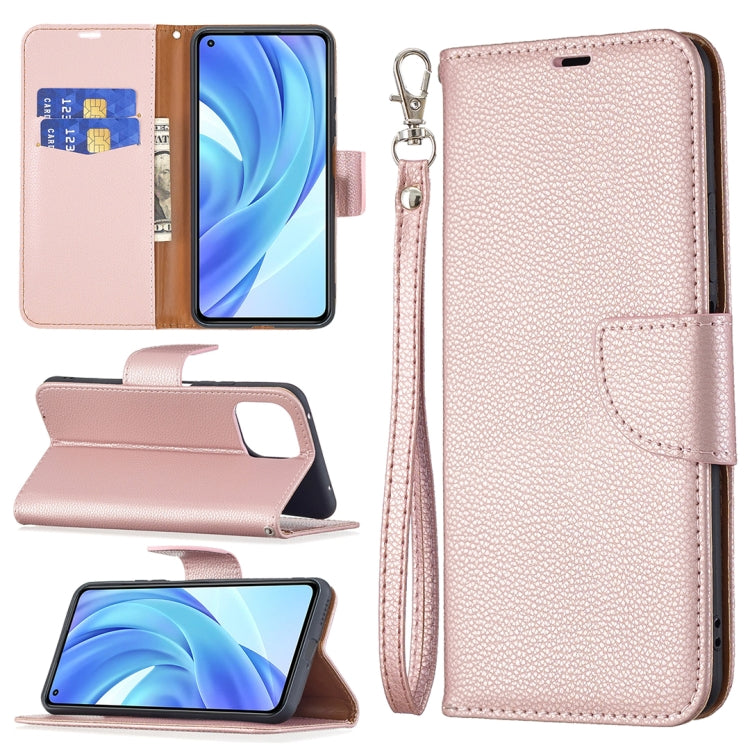 For Xiaomi Mi 11 Lite Litchi Texture Pure Color Horizontal Flip Leather Case with Holder & Card Slots & Wallet & Lanyard