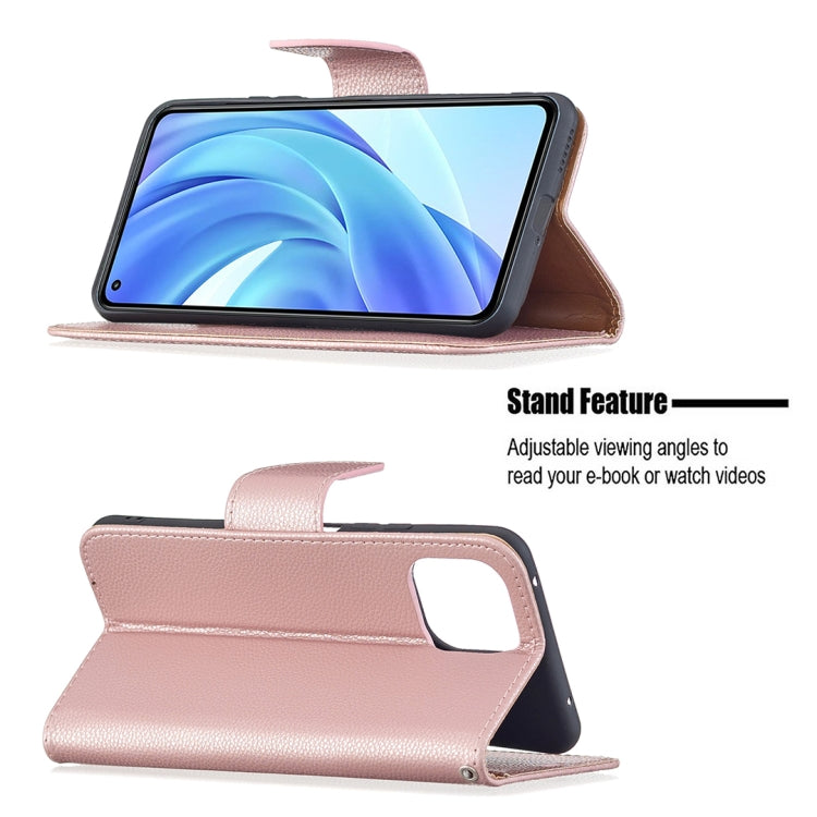 For Xiaomi Mi 11 Lite Litchi Texture Pure Color Horizontal Flip Leather Case with Holder & Card Slots & Wallet & Lanyard
