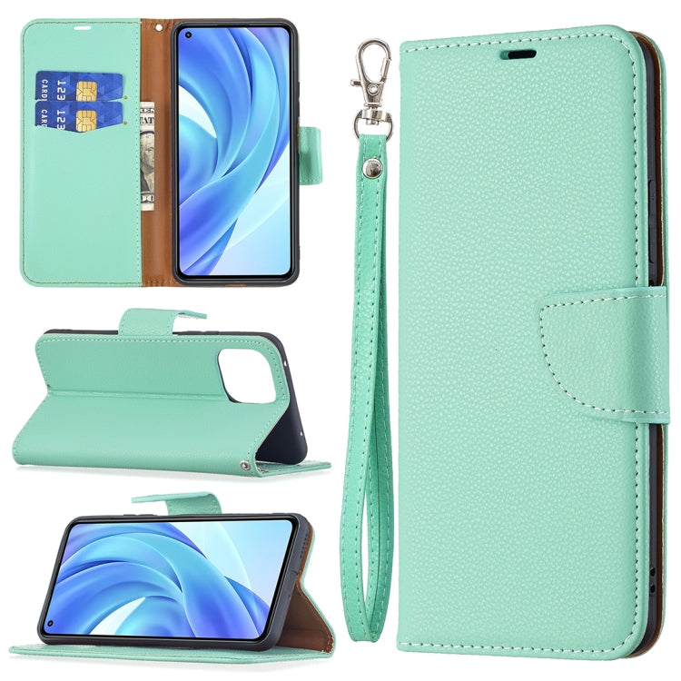 For Xiaomi Mi 11 Lite Litchi Texture Pure Color Horizontal Flip Leather Case with Holder & Card Slots & Wallet & Lanyard