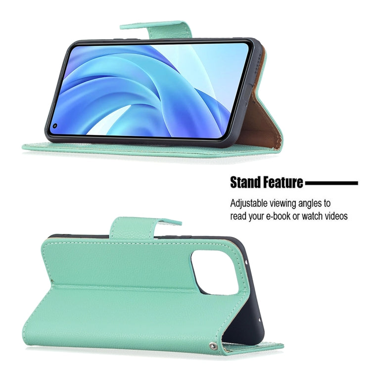 For Xiaomi Mi 11 Lite Litchi Texture Pure Color Horizontal Flip Leather Case with Holder & Card Slots & Wallet & Lanyard