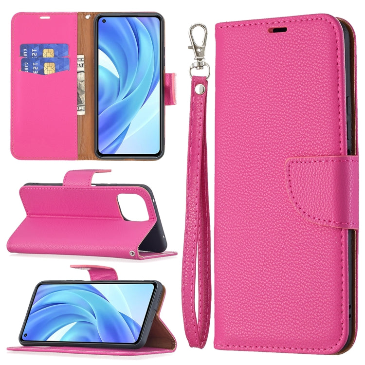 For Xiaomi Mi 11 Lite Litchi Texture Pure Color Horizontal Flip Leather Case with Holder & Card Slots & Wallet & Lanyard