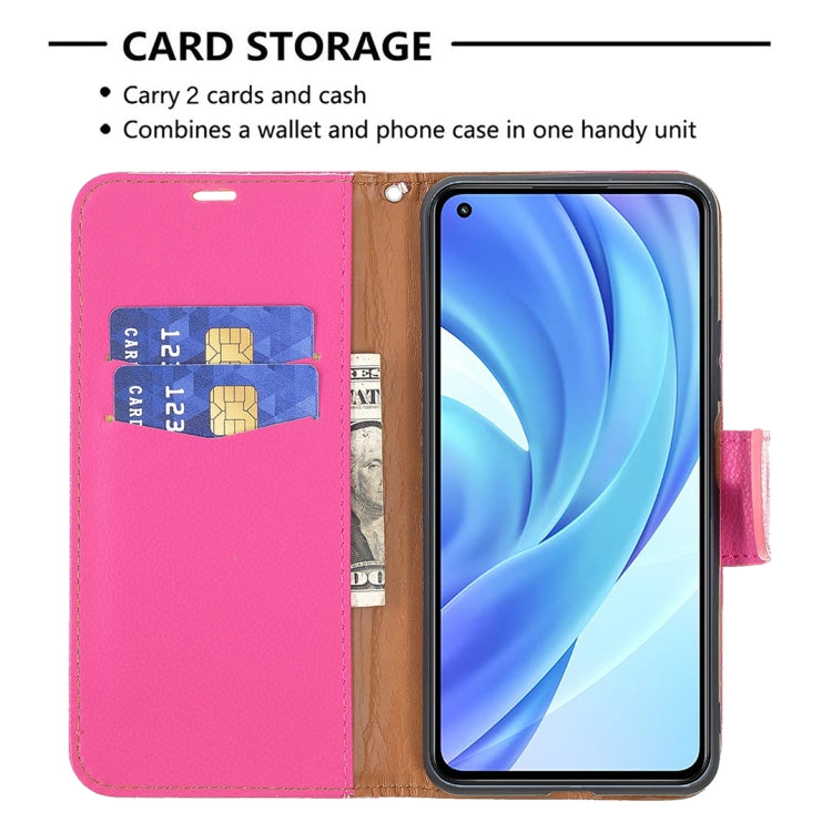 For Xiaomi Mi 11 Lite Litchi Texture Pure Color Horizontal Flip Leather Case with Holder & Card Slots & Wallet & Lanyard