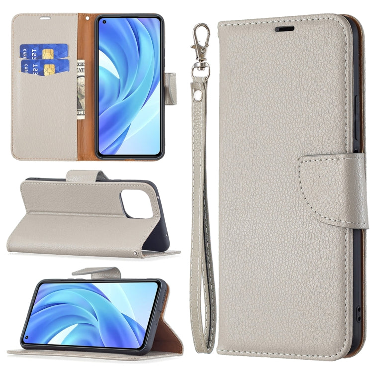 For Xiaomi Mi 11 Lite Litchi Texture Pure Color Horizontal Flip Leather Case with Holder & Card Slots & Wallet & Lanyard