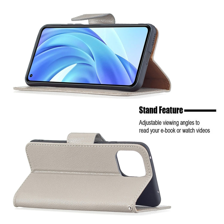 For Xiaomi Mi 11 Lite Litchi Texture Pure Color Horizontal Flip Leather Case with Holder & Card Slots & Wallet & Lanyard