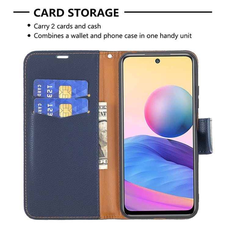 For Xiaomi Poco M3 Pro / Redmi Note 10 5G Litchi Texture Pure Color Horizontal Flip Leather Case with Holder & Card Slots & Wallet & Lanyard