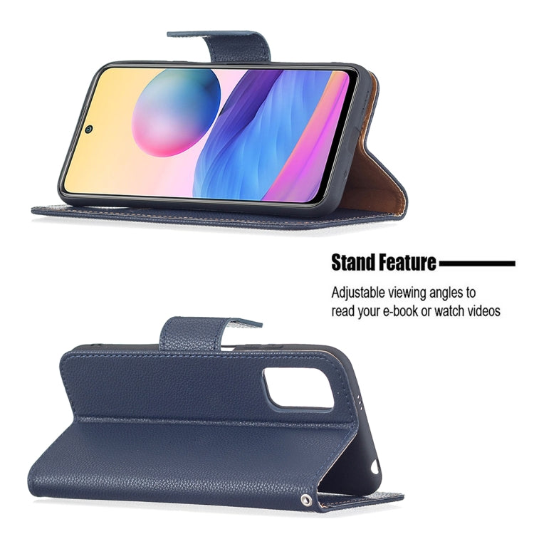 For Xiaomi Poco M3 Pro / Redmi Note 10 5G Litchi Texture Pure Color Horizontal Flip Leather Case with Holder & Card Slots & Wallet & Lanyard