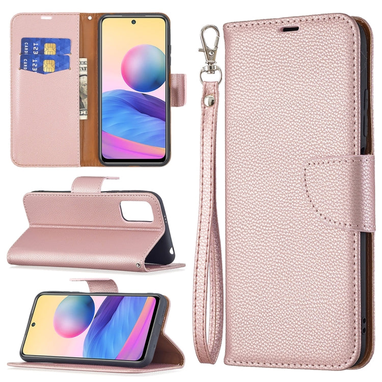 For Xiaomi Poco M3 Pro / Redmi Note 10 5G Litchi Texture Pure Color Horizontal Flip Leather Case with Holder & Card Slots & Wallet & Lanyard