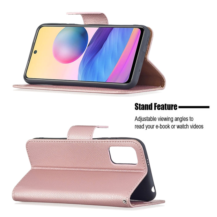 For Xiaomi Poco M3 Pro / Redmi Note 10 5G Litchi Texture Pure Color Horizontal Flip Leather Case with Holder & Card Slots & Wallet & Lanyard