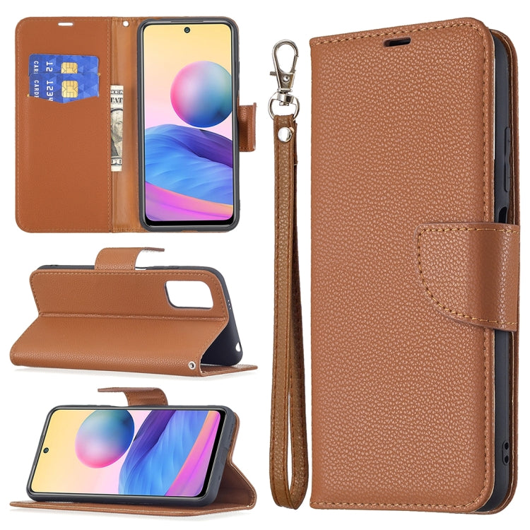 For Xiaomi Poco M3 Pro / Redmi Note 10 5G Litchi Texture Pure Color Horizontal Flip Leather Case with Holder & Card Slots & Wallet & Lanyard