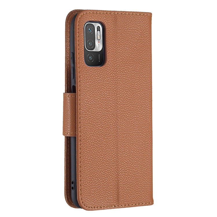 For Xiaomi Poco M3 Pro / Redmi Note 10 5G Litchi Texture Pure Color Horizontal Flip Leather Case with Holder & Card Slots & Wallet & Lanyard