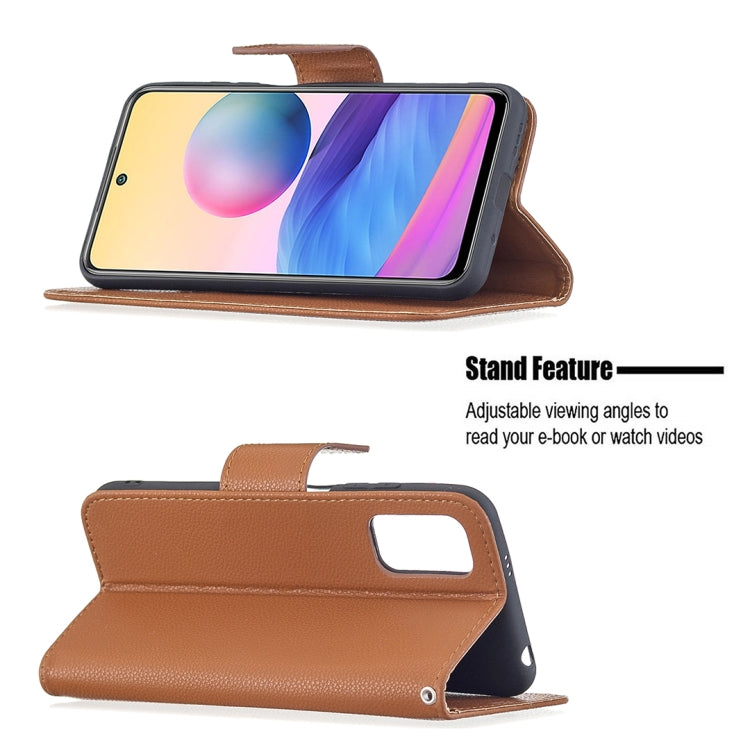 For Xiaomi Poco M3 Pro / Redmi Note 10 5G Litchi Texture Pure Color Horizontal Flip Leather Case with Holder & Card Slots & Wallet & Lanyard