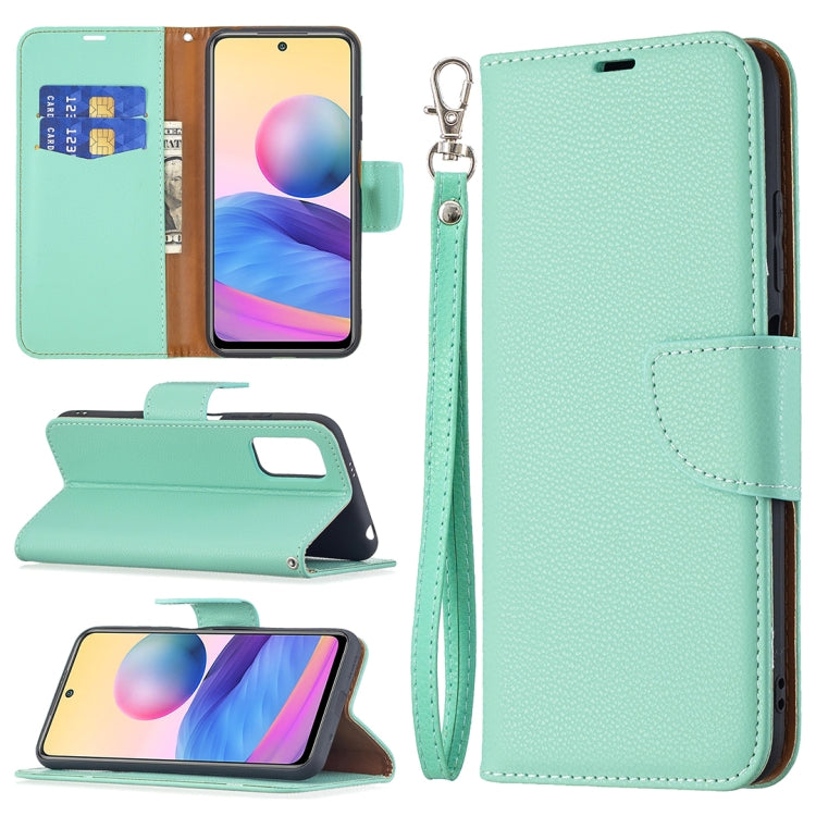 For Xiaomi Poco M3 Pro / Redmi Note 10 5G Litchi Texture Pure Color Horizontal Flip Leather Case with Holder & Card Slots & Wallet & Lanyard