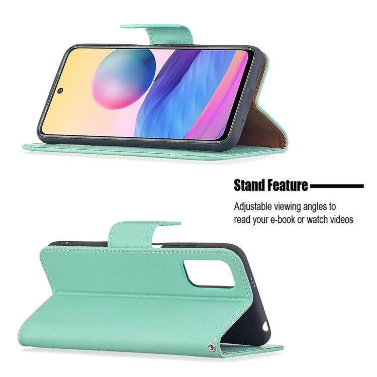 For Xiaomi Poco M3 Pro / Redmi Note 10 5G Litchi Texture Pure Color Horizontal Flip Leather Case with Holder & Card Slots & Wallet & Lanyard