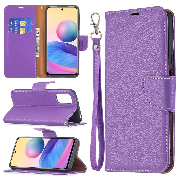 For Xiaomi Poco M3 Pro / Redmi Note 10 5G Litchi Texture Pure Color Horizontal Flip Leather Case with Holder & Card Slots & Wallet & Lanyard