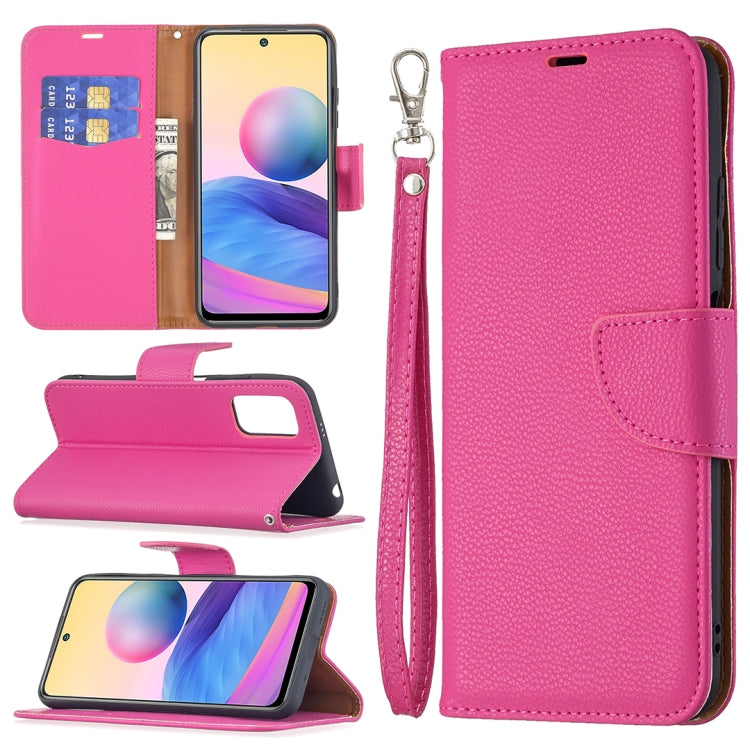 For Xiaomi Poco M3 Pro / Redmi Note 10 5G Litchi Texture Pure Color Horizontal Flip Leather Case with Holder & Card Slots & Wallet & Lanyard