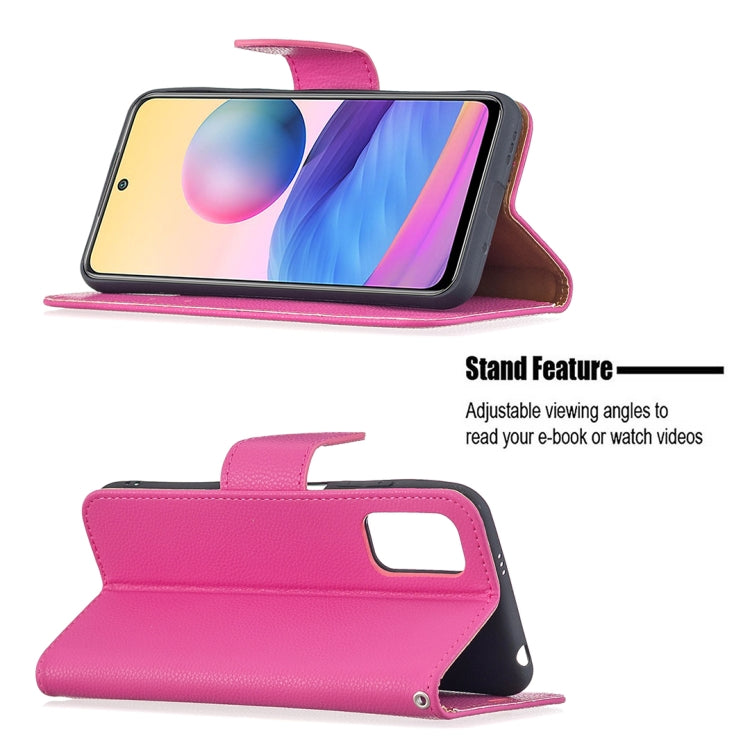 For Xiaomi Poco M3 Pro / Redmi Note 10 5G Litchi Texture Pure Color Horizontal Flip Leather Case with Holder & Card Slots & Wallet & Lanyard