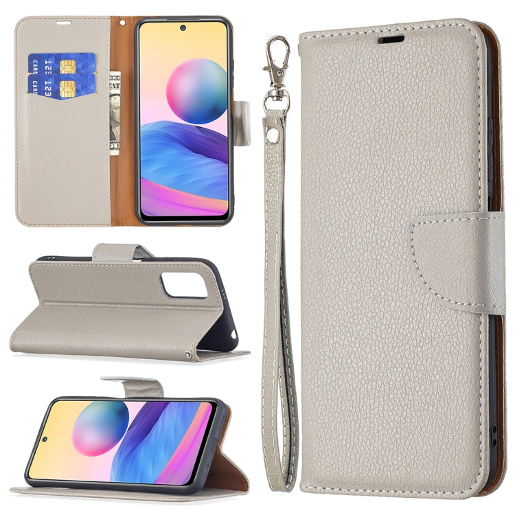 For Xiaomi Poco M3 Pro / Redmi Note 10 5G Litchi Texture Pure Color Horizontal Flip Leather Case with Holder & Card Slots & Wallet & Lanyard