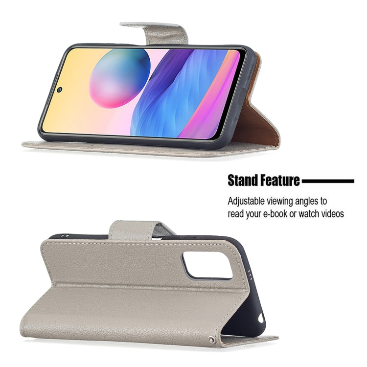 For Xiaomi Poco M3 Pro / Redmi Note 10 5G Litchi Texture Pure Color Horizontal Flip Leather Case with Holder & Card Slots & Wallet & Lanyard