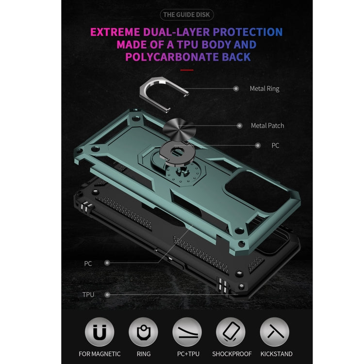 For OPPO A55 5G Shockproof TPU + PC Protective Case with 360 Degree Rotating Holder
