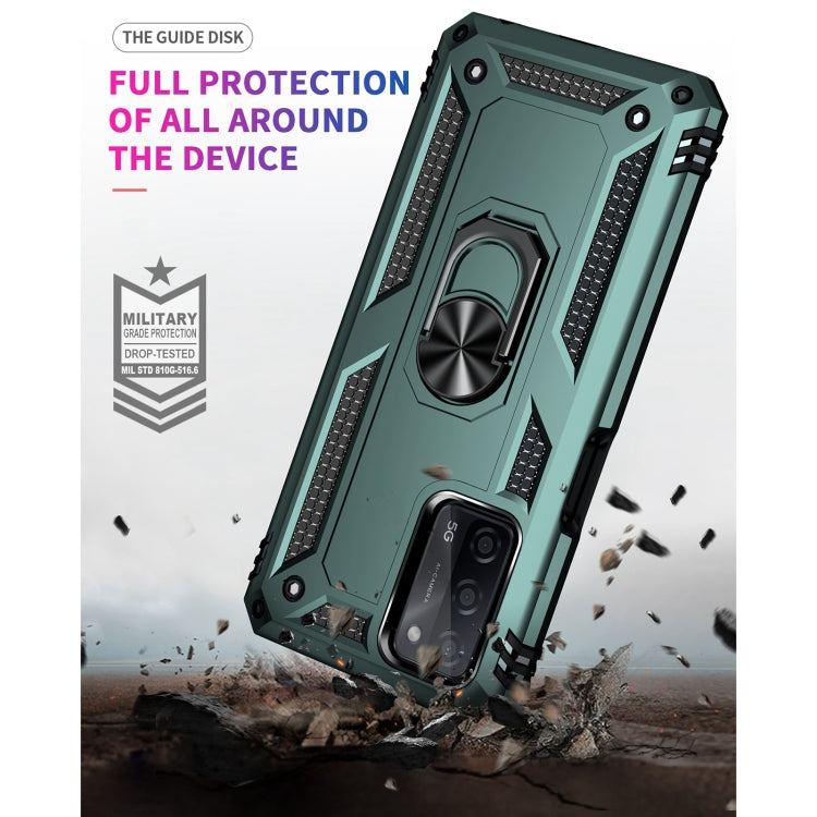 For OPPO A55 5G Shockproof TPU + PC Protective Case with 360 Degree Rotating Holder