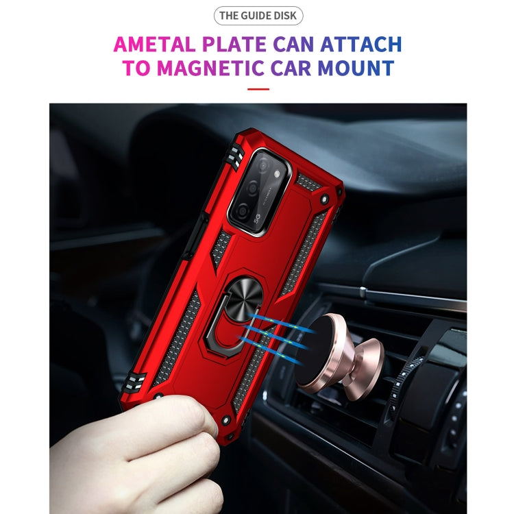 For OPPO A55 5G Shockproof TPU + PC Protective Case with 360 Degree Rotating Holder