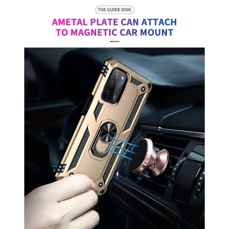 For OPPO A55 5G Shockproof TPU + PC Protective Case with 360 Degree Rotating Holder