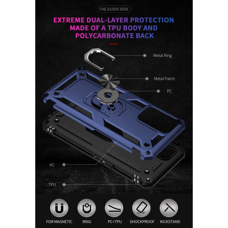 For OPPO A55 5G Shockproof TPU + PC Protective Case with 360 Degree Rotating Holder