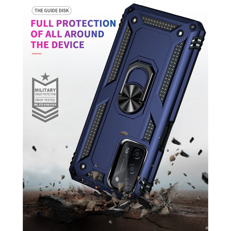 For OPPO A55 5G Shockproof TPU + PC Protective Case with 360 Degree Rotating Holder