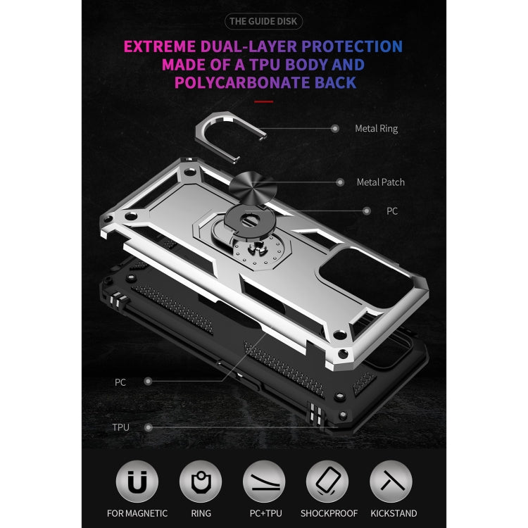 For OPPO A55 5G Shockproof TPU + PC Protective Case with 360 Degree Rotating Holder