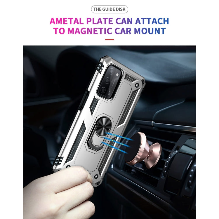 For OPPO A55 5G Shockproof TPU + PC Protective Case with 360 Degree Rotating Holder
