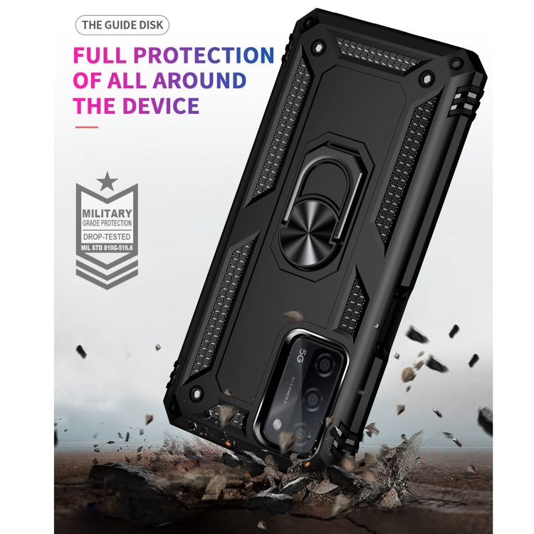For OPPO A55 5G Shockproof TPU + PC Protective Case with 360 Degree Rotating Holder