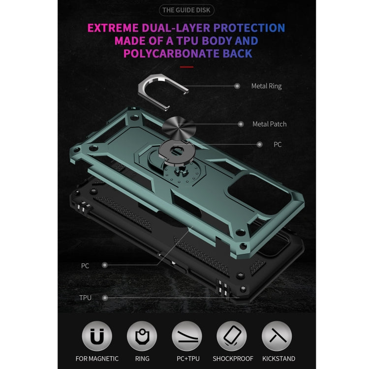 For OPPO A74 4G / F19 Shockproof TPU + PC Protective Case with 360 Degree Rotating Holder