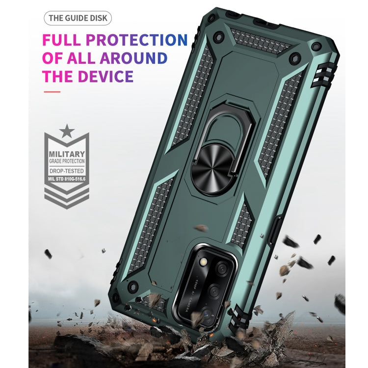 For OPPO A74 4G / F19 Shockproof TPU + PC Protective Case with 360 Degree Rotating Holder