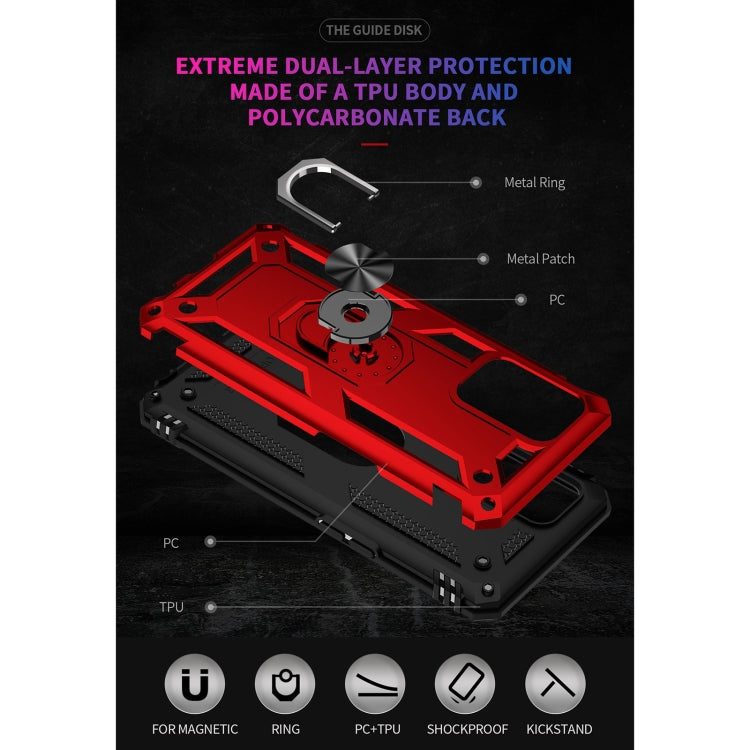 For OPPO A74 4G / F19 Shockproof TPU + PC Protective Case with 360 Degree Rotating Holder