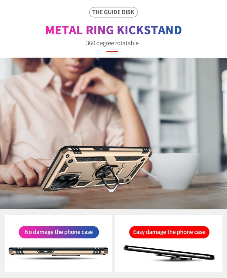 For OPPO A74 4G / F19 Shockproof TPU + PC Protective Case with 360 Degree Rotating Holder