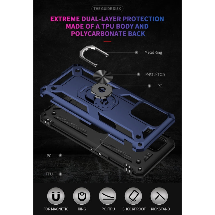 For OPPO A74 4G / F19 Shockproof TPU + PC Protective Case with 360 Degree Rotating Holder