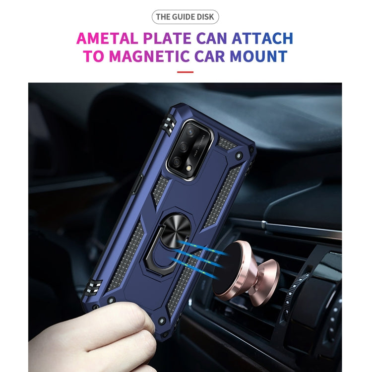 For OPPO A74 4G / F19 Shockproof TPU + PC Protective Case with 360 Degree Rotating Holder