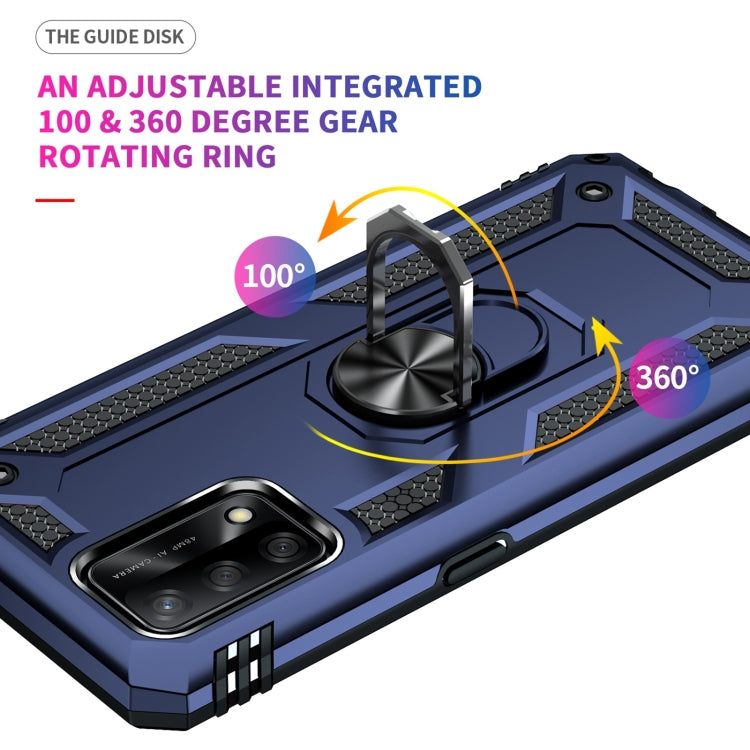 For OPPO A74 4G / F19 Shockproof TPU + PC Protective Case with 360 Degree Rotating Holder